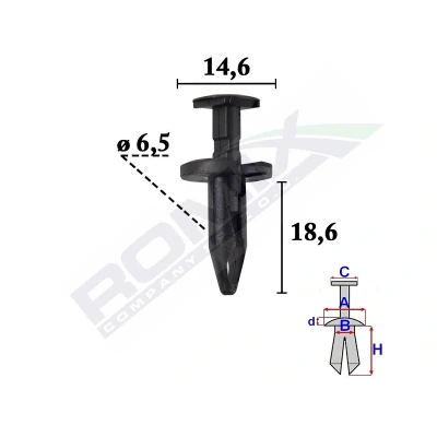 Afbeelding van ROMIX C70624 Clip, sier /beschermingslijst