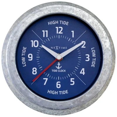 Afbeelding van Nextime Ne 4321Bl Tide Getijdenklok 22 Cm Blauw/Metaal
