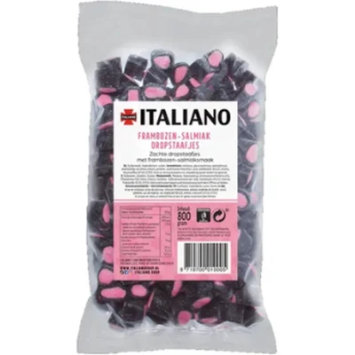 Afbeelding van Italiano Frambozen Salmiak Dropstaafjes (800gr)