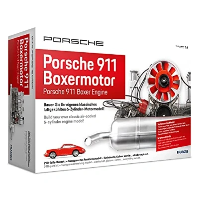 Afbeelding van 1:4 Franzis 67140 Porsche 911 Model Engine Kit Plastic Modelbouwpakket