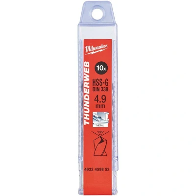 Afbeelding van MILWAUKEE 4932459852 THUNDERWEB metaalboor DIN 338 TW 4,9x86mm (10 st.)