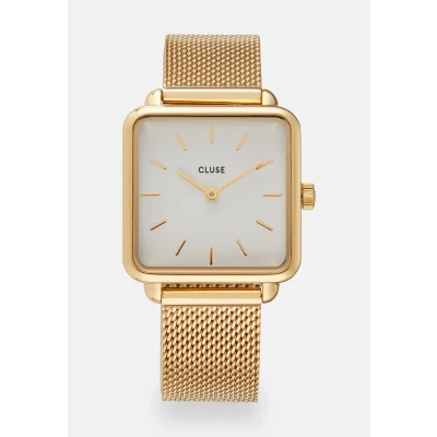 Afbeelding van CLUSE dames La Tétragone horloge CW0101207002 in de kleur Goud