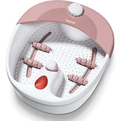 Afbeelding van Beurer FB 20 Elektrisch voetenbad Voetmassage Trillings en bubbelmassage Voetreflex rollers Infraroodlichtveld 3 Pedicure opzetstukken Tot schoenmaat 48 warm water blijft Snoeropwinder 120 Watt Jaar garantie