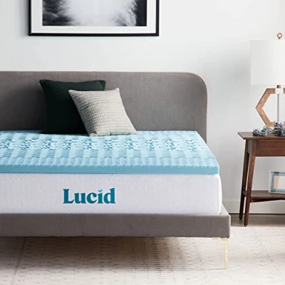 Afbeelding van LUCID Matrasbeschermer, schuim, gel, tweepersoonsbed XL