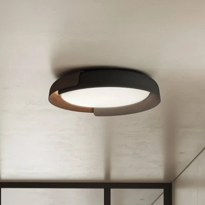 Afbeelding van Kundalini Dala LED plafondlamp donkergrijs/hout