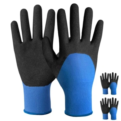 Afbeelding van Velway 2 paar werkhandschoenen monteurshandschoenen maat 8 antislip tuinhandschoenen met nitrilcoating lichte montagehandschoenen ademende handschoenen voor dames en heren