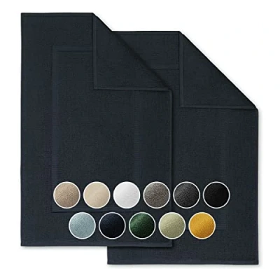 Afbeelding van Blumtal 2 Badmatten Zachte en Absorberende douchemat 1200gsm 51 x 79 cm Donkerblauw