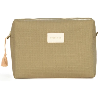 Afbeelding van Nobodinoz Waterproof Vanity Case Toilettas Diva Opera Olive Green
