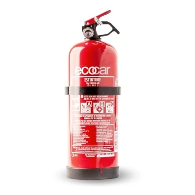 Afbeelding van ecocar Brandblusser 2 kg poedervormig Goedgekeurd Voor thuis, werk, boot en camper Met manometer