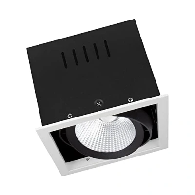 Afbeelding van Ledvance LED Spot Vierkant Kantelbaar Zwart Wit 30W 2700lm 36D 830 Warm Zaagmaat 164mm