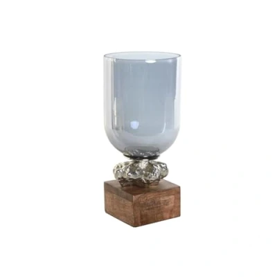 Afbeelding van Kaarshouder DKD Home Decor 16,5 x 38,5 cm Kristal Aluminium