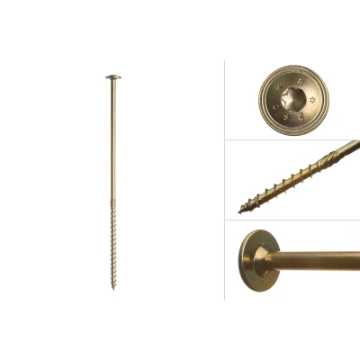 Afbeelding van Wovar Tellerkopschroeven Geel Verzinkt 8.0 x 260 mm Torx Doos 50 Stuks