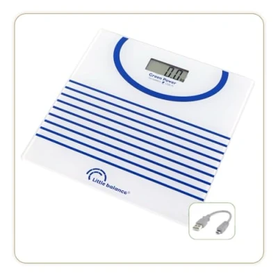 Afbeelding van Personenweegschaal LITTLE BALANCE 8655 USB repareerbaar 180 kg / 100 g Mariniere