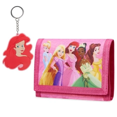 Afbeelding van Disney Portemonnees voor kinderen, geschenkdoos, portemonnee en sleutelhanger, cadeau idee Stitch, ijskoningin, prinses, Roze prinsessen, Modern