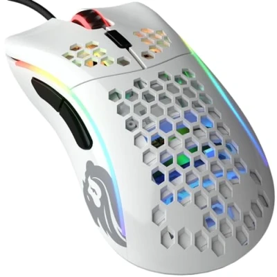 Afbeelding van Glorious PC gaming Race Model D muis, optische Pixart 3360 sensor, 12000 dpi, ultralicht. 6 programmeerbare toetsen, ergonomische muis voor kleine handen, RGB verlichting,
