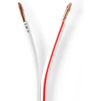 Afbeelding van Luidsprekerkabel op rol 100 meter (2.5 mm², Wit)