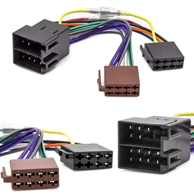 Afbeelding van ISO autoradio adapterkabel met afstandsbediening kabel