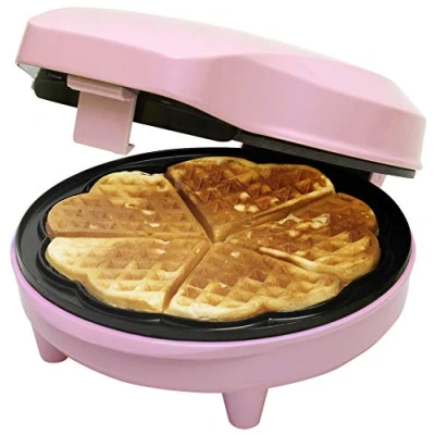 Afbeelding van Bestron Asw217 Wafelijzer Voor 5 Hartjes Wafels Roze