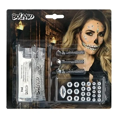 Afbeelding van Boland Schminkset Diamantenschedel Carnaval, Halloween, Themafeest Halloween schmink Horror Skull