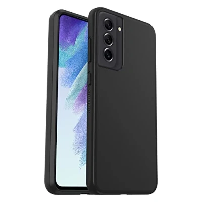Afbeelding van OtterBox Sleek Serie beschermhoes voor Samsung Galaxy S21 FE 5G, schokbestendig, valbescherming, ultradun, dunne bescherming, getest volgens militaire normen, zwart, levering zonder verpakking
