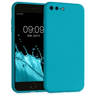 Afbeelding van kwmobile telefoonhoesje geschikt voor Apple iPhone 7 Plus / 8 Hoesje smartphone Back cover in zeeblauw