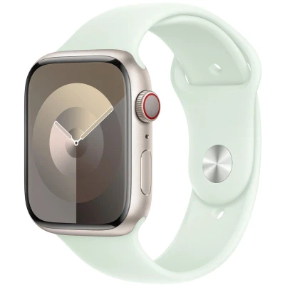 Afbeelding van Apple Sport Band voor de Watch Series 1 t/m 10 / SE Ultra (2) (44/45/46/49 mm) Maat S/M Soft Mint