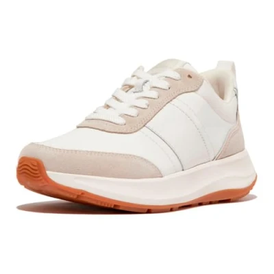 Afbeelding van FitFlop F Mode Flow Sneaker Nylon &amp; Suede Mix WIT Maat 37