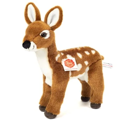 Afbeelding van Hermann Teddy Knuffeldier Hertje/ree zachte pluche stof premium knuffels bruin 23 cm Hertjes