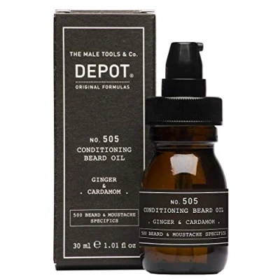Afbeelding van Depot 505 Conditioning Beard Oil Ginger &amp; Cardamom 30ml Haibu by Kapperskorting.com