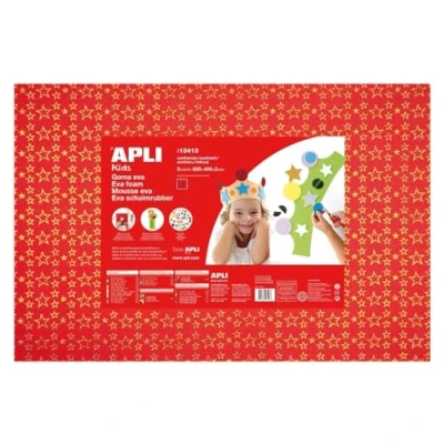 Afbeelding van Apli Kids EVA Foam vellen 60 x 40 cm glitter sterren 3 vel