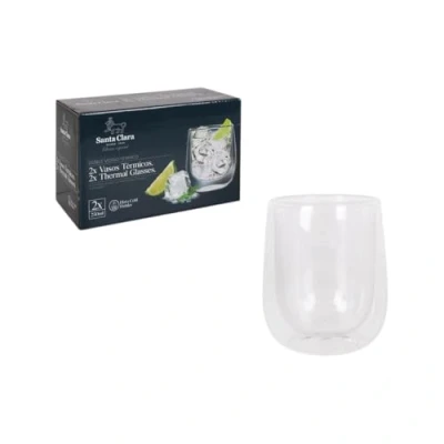 Afbeelding van Glazenset Inde Santa Clara Borosilicaatglas 250 ml 2 Onderdelen