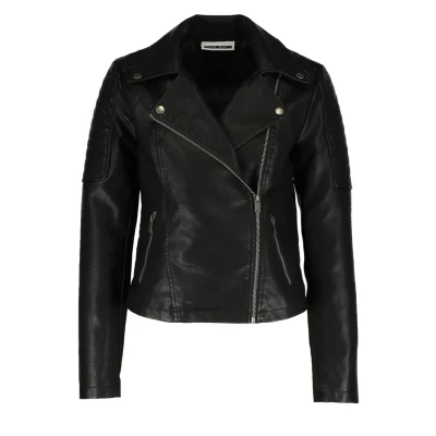 Afbeelding van Noisy May Nmrebel Imitatieleren jas, Dames, Maat: XL, Black