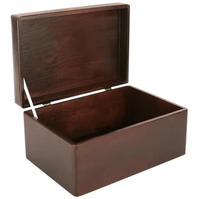 Afbeelding van Creative Deco Bruin Grote Houten Doos Opbergdoos 30 x 20 14 cm met Deksel Documenten, Kostbaarheden, Speelgoed en Gereedschap