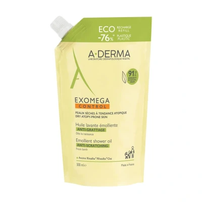 Afbeelding van A Derma Exomega Control Huile Lavante Emolliente Anti Grattage Refill Olie 500ml