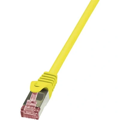 Afbeelding van LogiLink CQ2017S RJ45 Netwerkkabel, patchkabel CAT 6 S/FTP 0.25 m Geel Vlambestendig, Snagless 1 stuk(s)