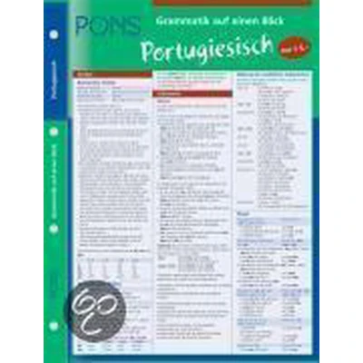 Afbeelding van Pons Grammatik Auf Einen Blick. Portugiesisch