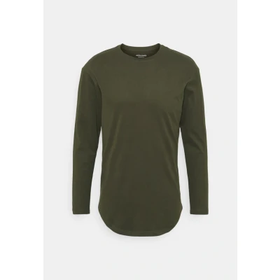 Afbeelding van Jack &amp; Jones Jjenoa TEE O NECK Longsleeve, Heren, Maat: Large, Forest night