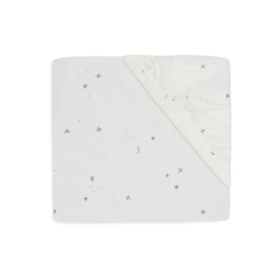 Image de Jollein Drap housse en jersey Pour lit d&#039;enfant Twinkling Vert mer 60 x 120 cm 100% coton Certifié Oeko TEX