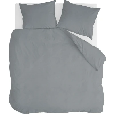 Afbeelding van Walra Dekbedovertrek Vintage Cotton Elephant Grey 240x220 cm Lits jumeaux Dubbele doorlopende instopstrook 100% Renforcé katoen
