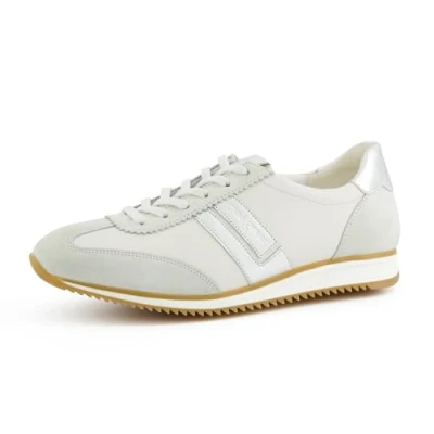 Afbeelding van Paul Green Sneakers laag, Dames, Maat: 38, Milk Leer en textiel