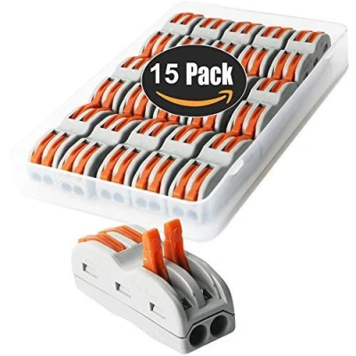 Afbeelding van CESFONJER Lever Nut 4 gaats tweezijdige drukstangconnectoren, compacte SPL 2 kabelconnectoren, 15 stuks