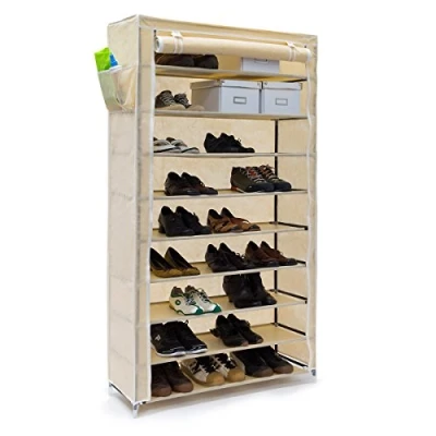 Afbeelding van relaxdays schoenenrek VALENTIN 9 etages stofkast schoenenkast rek