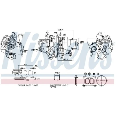 Afbeelding van Turbocharger NISSENS 93632, voor o.a. Audi, VW, SKODA, SEAT
