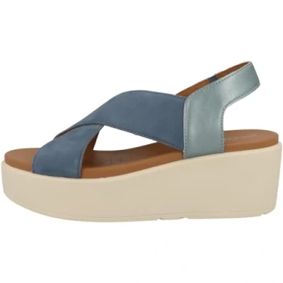 Afbeelding van Geox D XAND 2.2S Sandalen met sleehak, Dames, Maat: 38, Avio Leer/ synthetisch