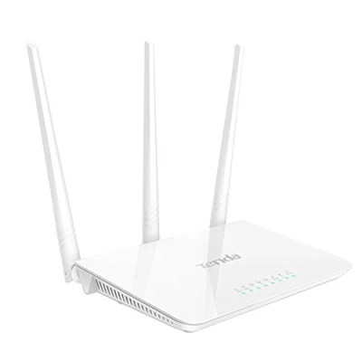 Afbeelding van Tenda F3 router 300 Mbps WLAN N in 2,4 GHz, Ethernet 4 poorten, 3 x 5 dBi antennes, Broadcom chip, bandbreedtebediening, WPS, compatibel met alle interne boxen