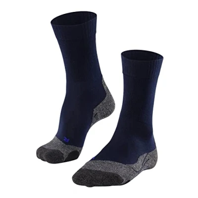 Afbeelding van Falke TK2 Cool Lyocell Wandelsokken, voor dames, zwart/blauw, verkrijgbaar in andere kleuren, dun, versterkt, trekkingsokken, zonder patroon, gemiddelde voering, lang verkoelend, 1 paar, blauw (marine 6120), 35 36 EU