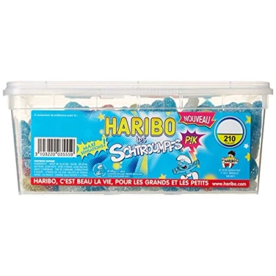 Afbeelding van Haribo Snoep Smurfen Pik x 210 stuks 1,31 kg