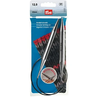 Afbeelding van Prym MS rondbreinaalden, 60 cm, 12 mm, zilver, messing, mm