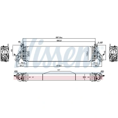 Afbeelding van NISSENS 961545 Intercooler