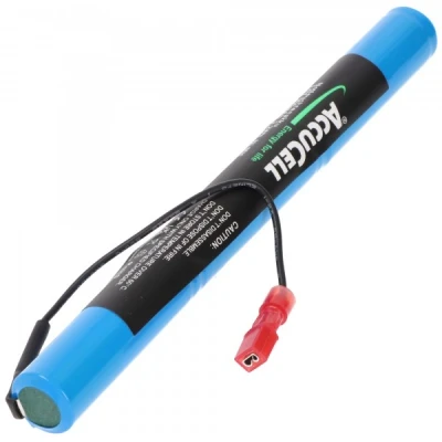 Afbeelding van Batterij voor noodlicht NiCd 3.6V 860mAh L1x3 Mignon AA met Faston stekker 2,8 mm + paal en 110 kabel contact vervangt ...
